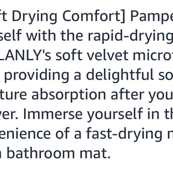 Memory foam black bath mat - Picture 4 of 6